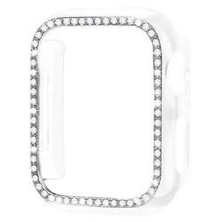 Luxury Diamond Protective Case for Apple Watch - Premium Bumper Cover with Sparkling Crystal Accents (Transparent)