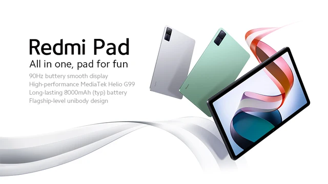 Xiaomi-Redmi padグローバルバージョンタブレット,64GB/128GB,Helio 