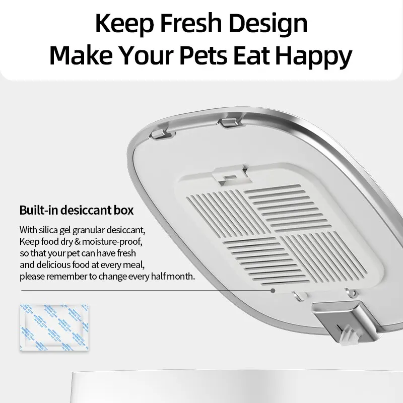 ROJECO Автоматична хранилка за котки Smart WiFi Remote Control Kibble - Image 6