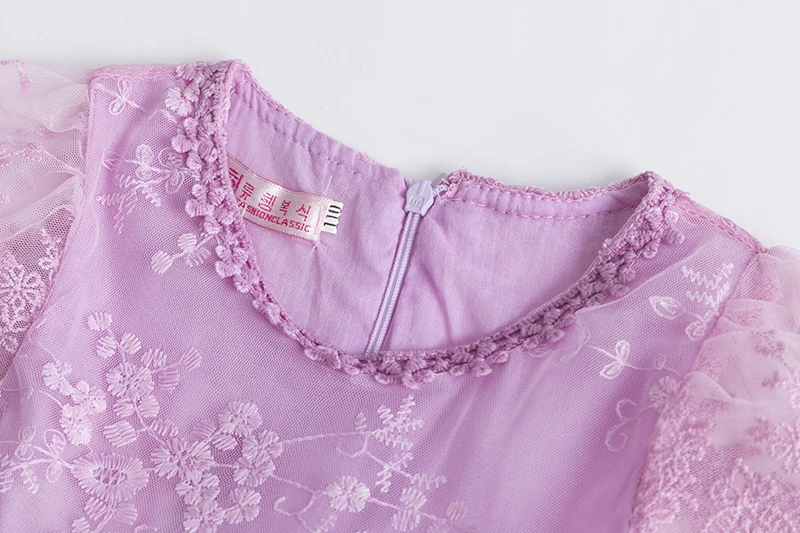 Summer Toddler Girls Lace Cake Dress Kids Sleeveless Floral Mesh Wedding Dresses Children Clothing For Baby Girls 3 to 8 Years