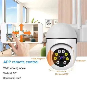 2.4G Wifi Video Surveillance Camera CCTV PTZ IP Camera Smart Human Tracking HD Zoom Night Vision Full Color Outdoor Waterproof