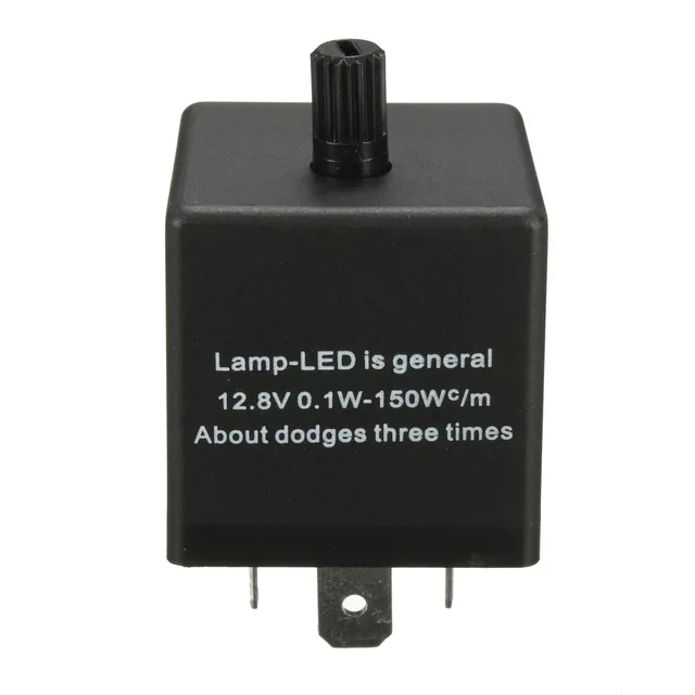 Universal 12V 3 Pin Motorcycle led Flasher Relay Electronic Adjustable Freauency Turn Signal Light Flasher Blinker Relay Switch - Image 2