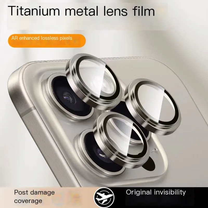 Premium Metal Camera Lens Protector with Tempered Glass and Protective Film