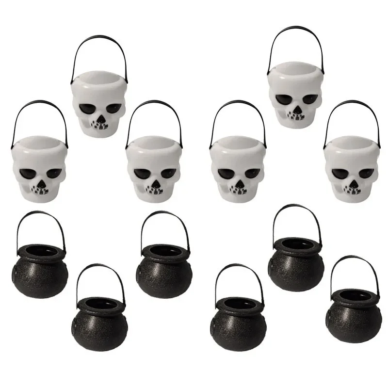 

6/12 шт Мини Хэллоуин конфеты ведро горшок ведьма Скелет котел держатель трюк или лечения Хэллоуин реквизит для украшения вечеринки детская игрушка