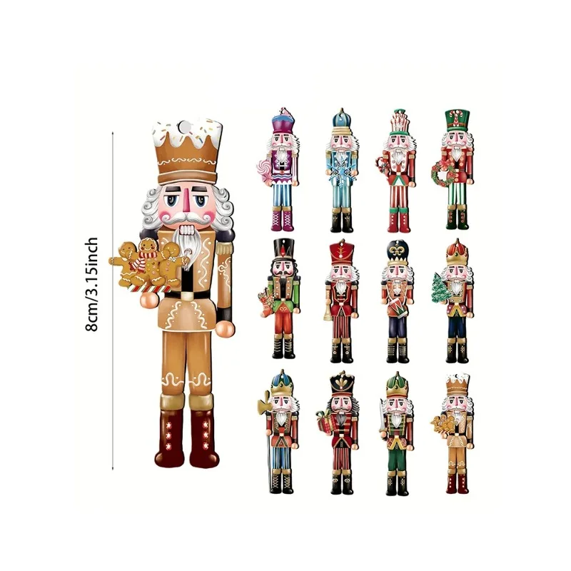 Wooden Nutcracker Soldier Figurine Set- Christmas Tabletop Decor for Holiday Parties, Mantel Display & Festive Home Collectibles