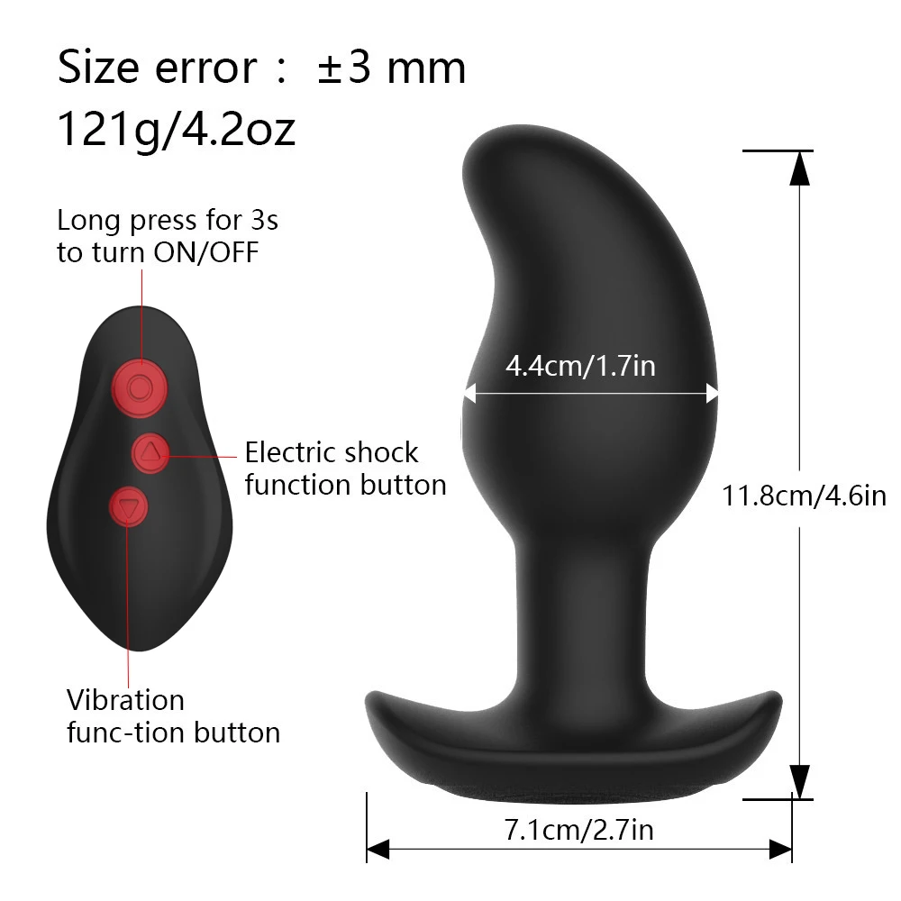 Electric Shock Prostate Massager Wireless Anal Vibrator Dildo Butt Plug Sex Toys For Men Women male sex toy