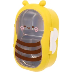 Colorful Stainless Steel Insulated Lunch Box with Dual Compartments (Bee)