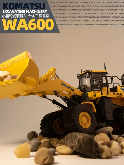 Die Cast 1/50 Scale Komatsu WA600 Wheel Loader Forklift