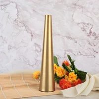 Conical Shape Metal Desktop Vase Decoration Rose Flower Holder Cup Home Living Room Study Decor Crafts 2