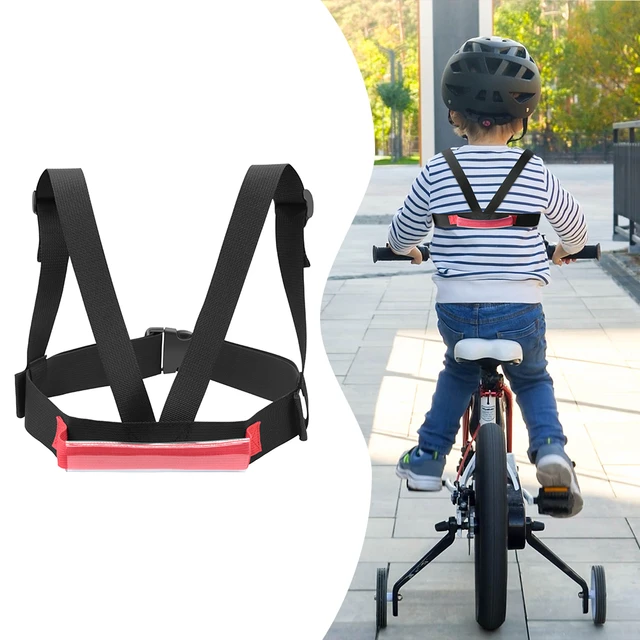 Ceinture de sécurité élastique pour enfants, pour vélo, équitation,  bretelles à Double épaule, gilet de sécurité pour l'apprentissage du vélo,  de la natation et du ski - AliExpress