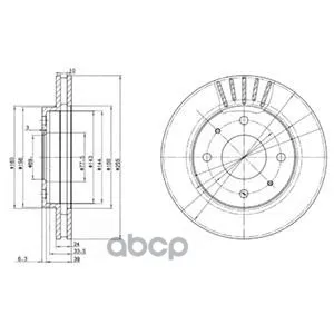 BG2763_диск тормозной передний!\ Mitsubishi Galant Volvo V40 1.8-2.4D 87 DELPHI арт. BG2763 | Автомобили и