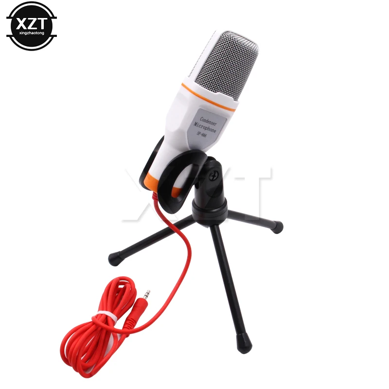 Microphone With Mic Stand Professional 3.5mm Condenser HiFi Microphone For PC Laptop Computer Karaoke Microphone