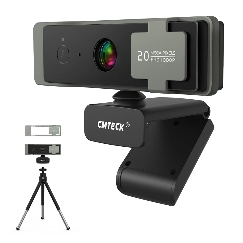 מצלמת רשת 4K Full HD 1080P עם מיקרופון ומכסה פרטיות - 90 °   צפה במצלמת מחשב USB או לשיחות חיים / וידאו / כנס