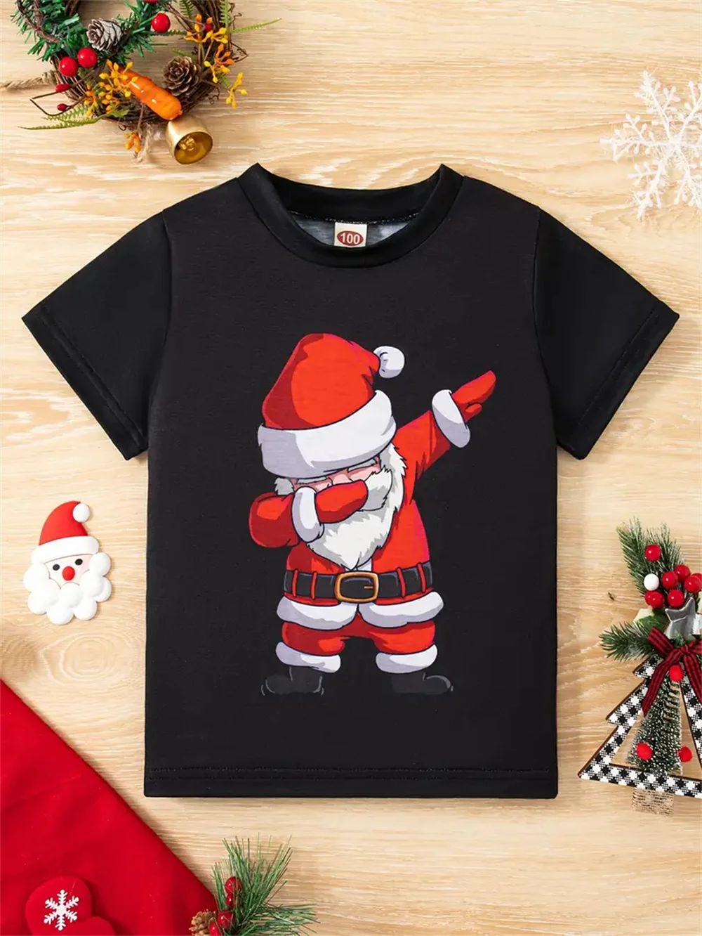 Christmas Santa Claus Kids T Shirt for Boys
