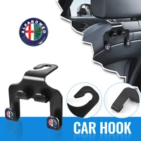 Car Seat Back Hook Phone Holder Auto Headrest Storage Double Holder For Alfa Romeo 147 156 Giulietta Giulia Mito Stelvio Brera 1
