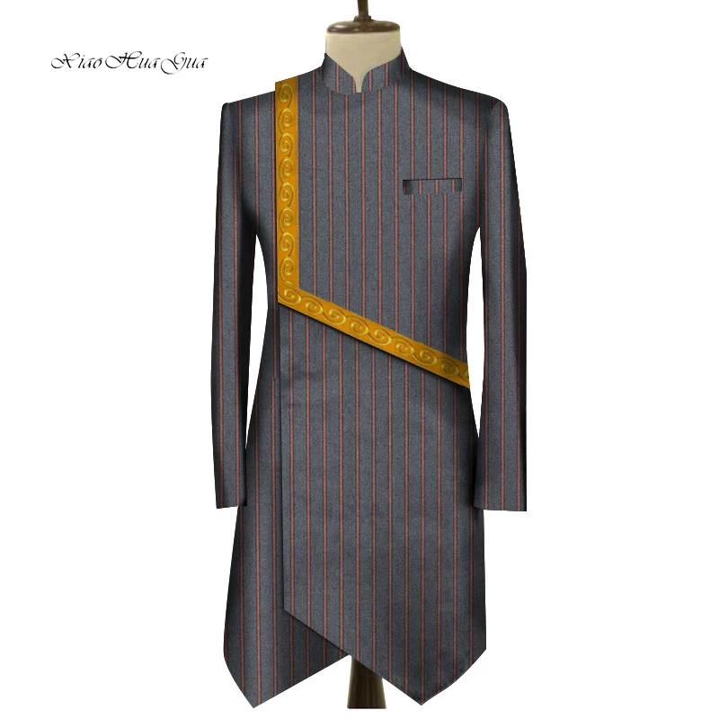 

Long Coat African Clothes for Men Slim Fit Blazer Wedding Party Dress Suit Blazer Jacket Coat Men Tops African Clothing WYN1498