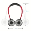 Portable Neck Fan Color Changing LED with Aromatherapy 360 ° Free Rotation Suitable for Sports Office Home Outdoor Travel 2