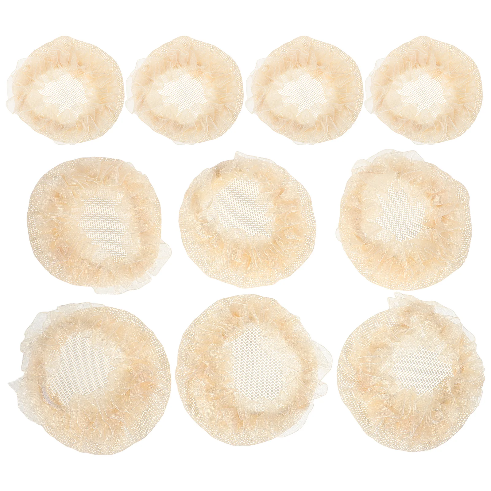 10pcs Elastic For Lace Bun Makers Comfortable Mesh Mesh Hairnet Hairnet Hair Net Bun Hair Covers Girls Women