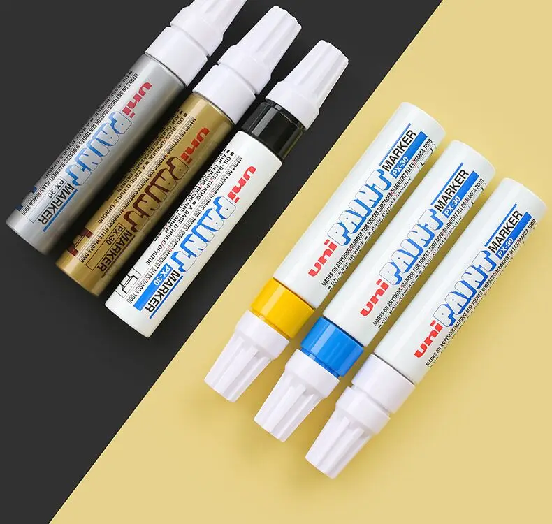 Paint Pen UNI PX-30 Oil Based Markers Permanent 4-8.5MM Multi Surface Car Decoration Graffiti