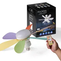 IRALAN Modern ceiling fan with light with remote control E27 LED ceiling fan Lamps for room living room bedroom kitchen home use 1