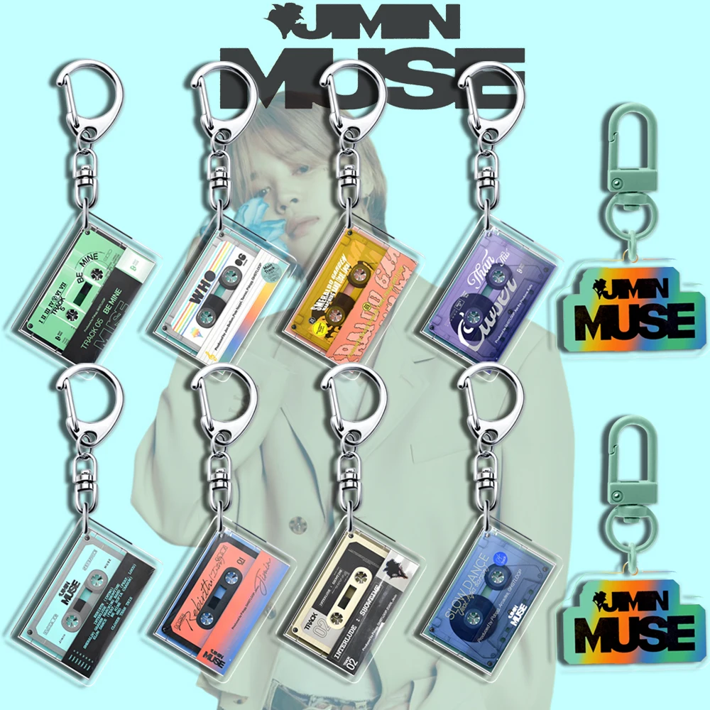 Акриловый брелок Kpop JKPark MUSE, новинка, альбом GOLDEN LAYOVER AgustTDddays лиц Vkook, пользовательский брелок для ключей, аксессуары Merch