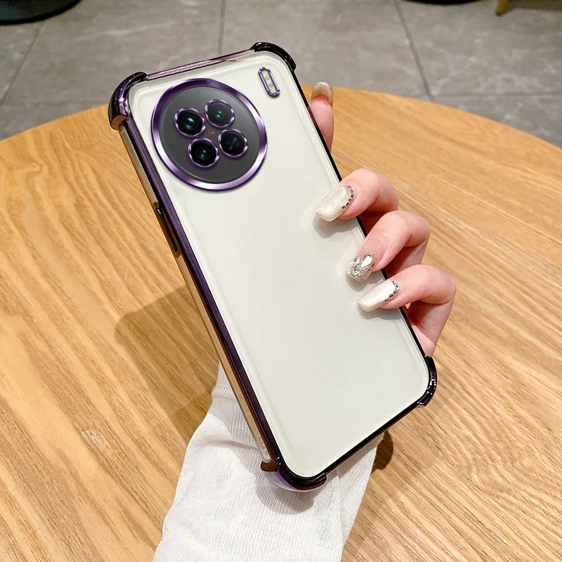 Enhanced Shockproof Silicone Phone Case with Plated Edges and Reinforced Corners