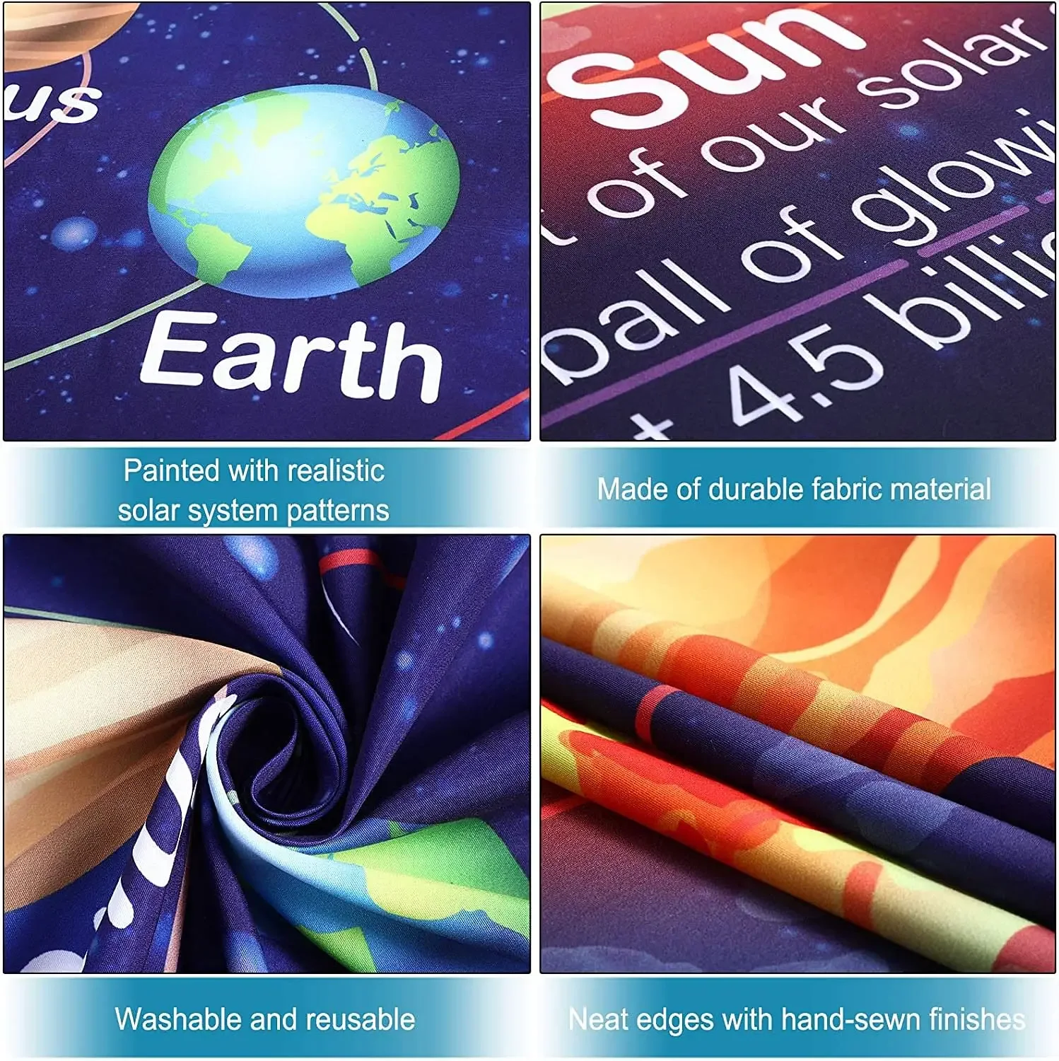 Solar System Wall Hanging Tapestry Aesthetic Outer Space Tapestries Galaxy Room Decoration Educational Anime Kawaii Home tapestry decor