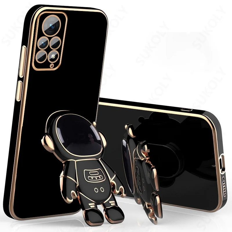 Placcatura 3D Astronauta Caso Del Basamento Per Xiaomi Redmi Nota 11 10 9 Pro 11s 10s 9s Mi 11 Lite 5G NE 11T 10T Poco F3 X3 NFC M3 _voghion.com