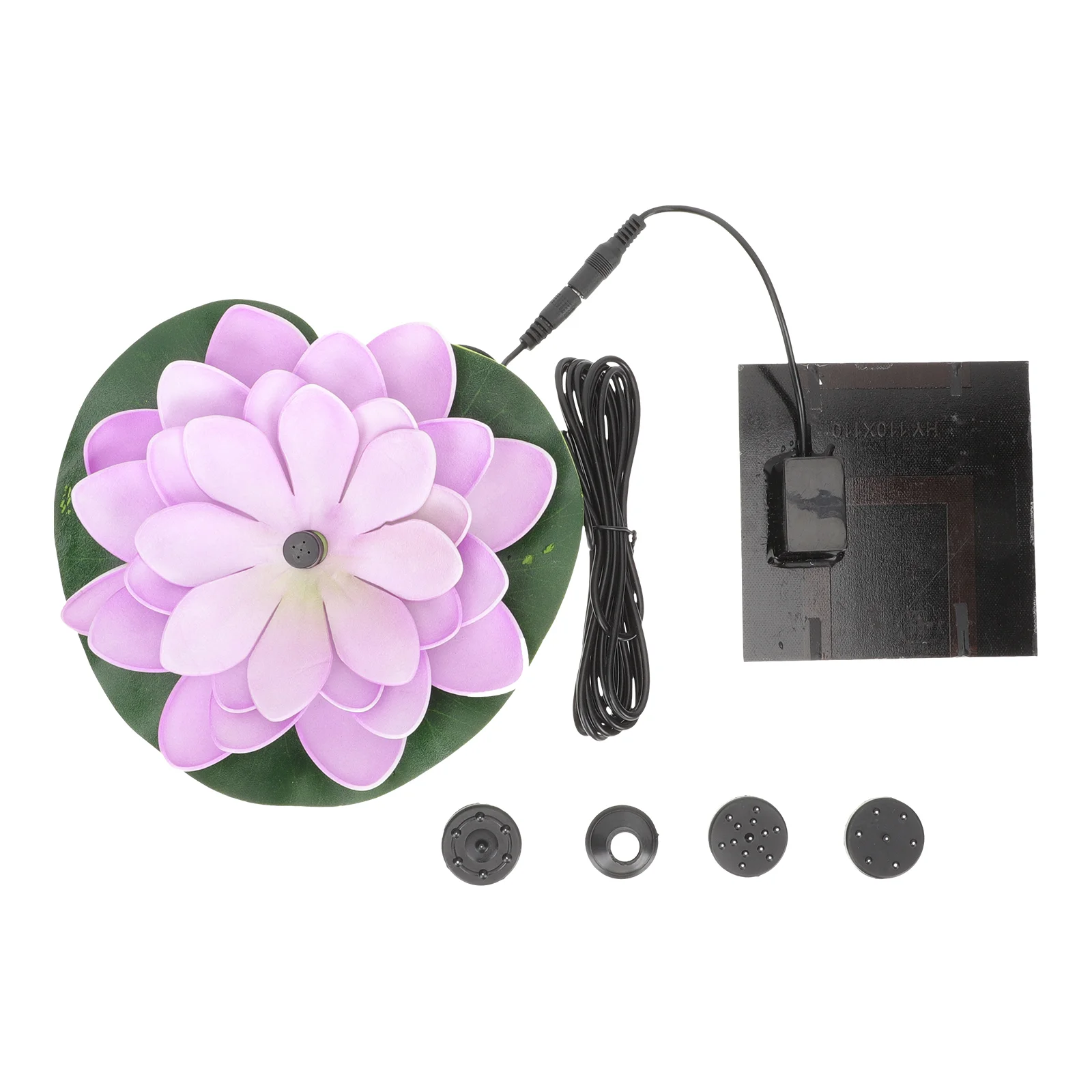 

Artificial Water Lily Flowers Decor Solar Fountain Pond Lotus Landscape Outdoor