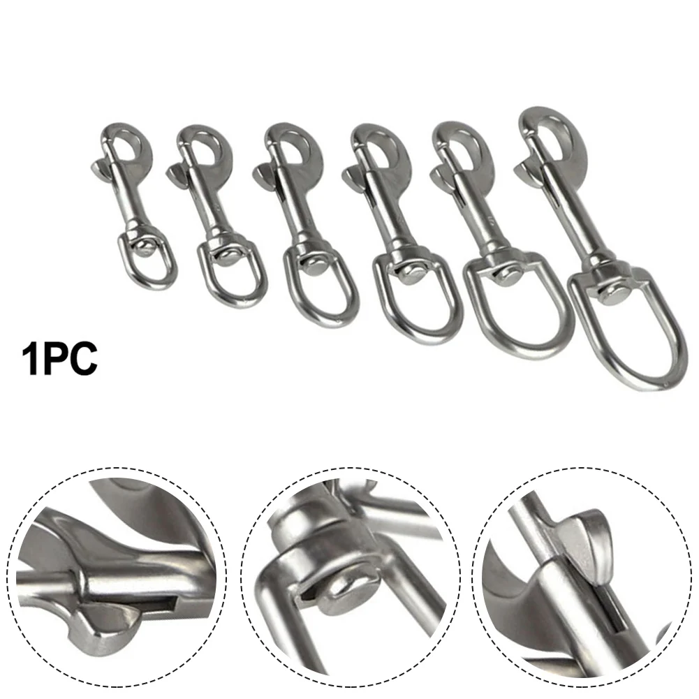 1Pcs 316 Stainless Steel Swivel Eye Bolt Snap Spring Hook Scuba Diving Bolt Snap Spring Hook Pet Snorkeling Equipment