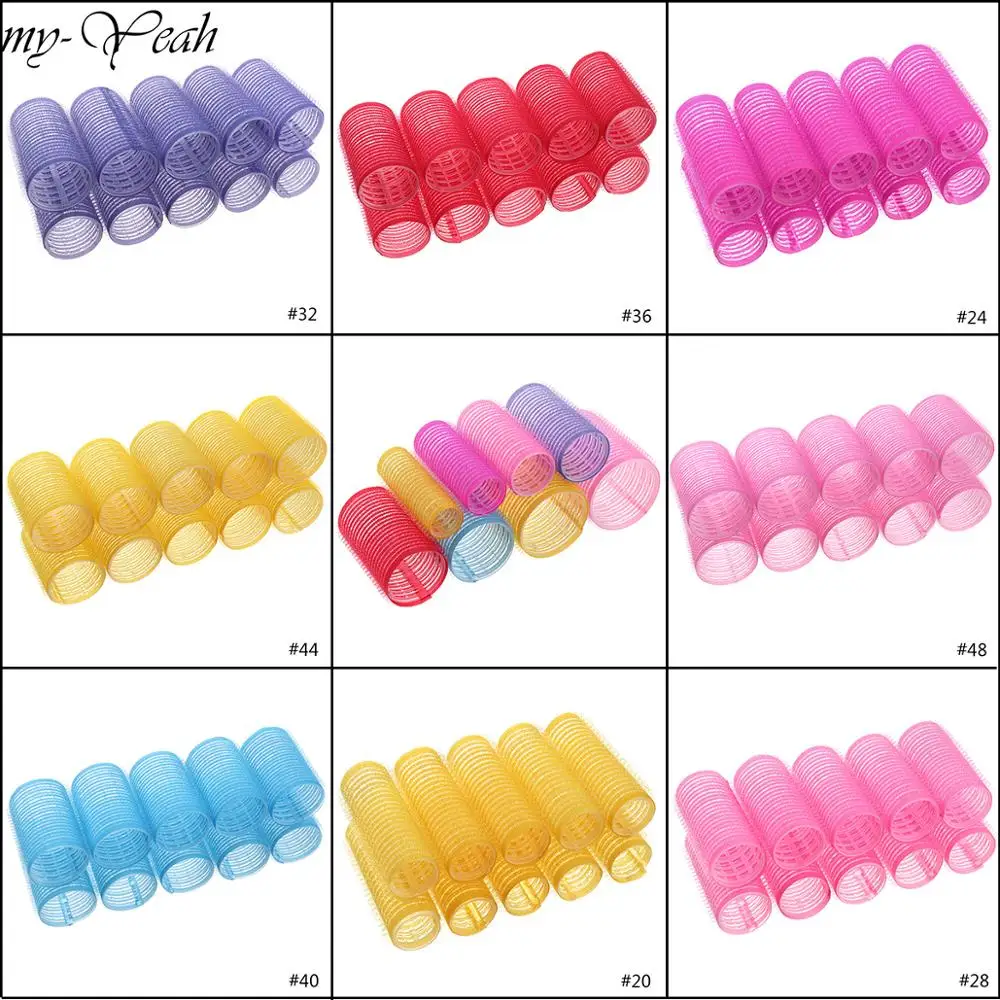 10pcs/lot Different Size Self Grip Hair Rollers Magic Curlers Diy Use Hairdressing Roller Hair Tool Diy Home - Hair Rollers - AliExpress