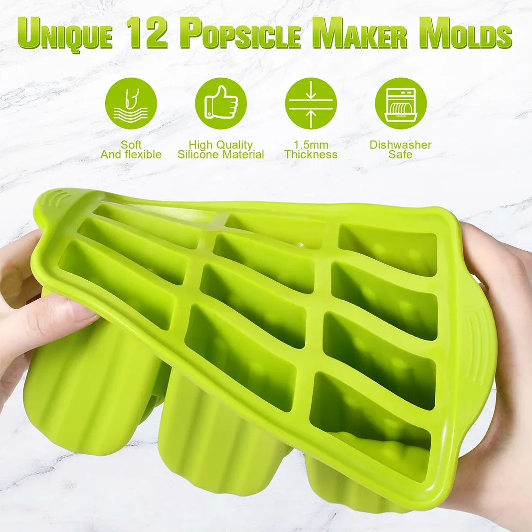 New Summer Hot Ice Cream Tools With Wooden Sticks silicone popsicle molds mini silicone ice cream popsicle mold