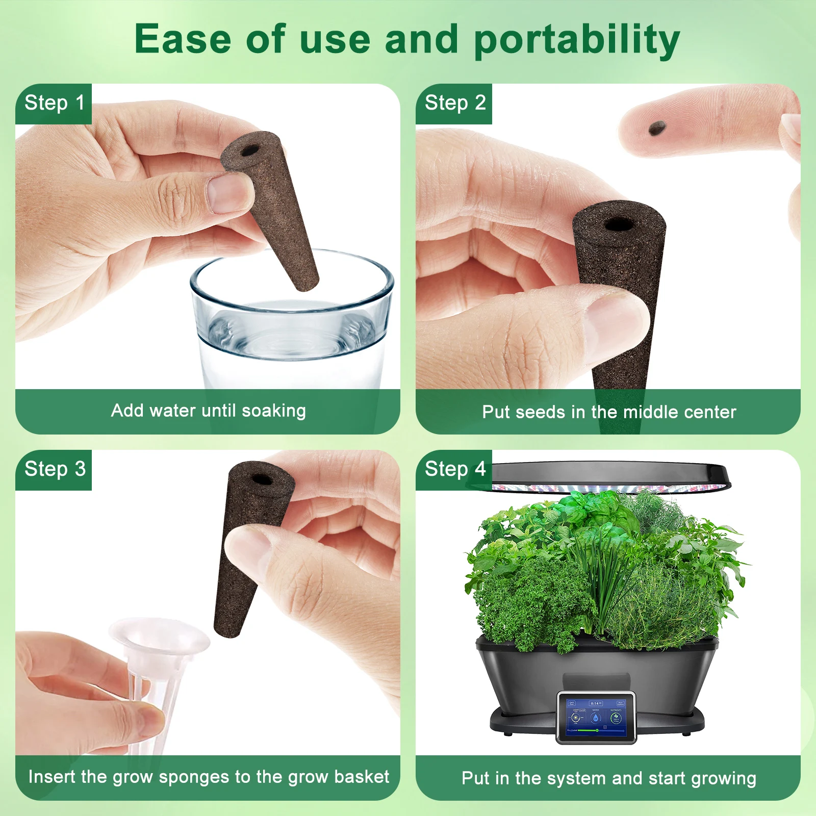Deluxe Reusable Hydroponic Seed Pod Kit – Indoor Plant Growing System & Garden Accessories