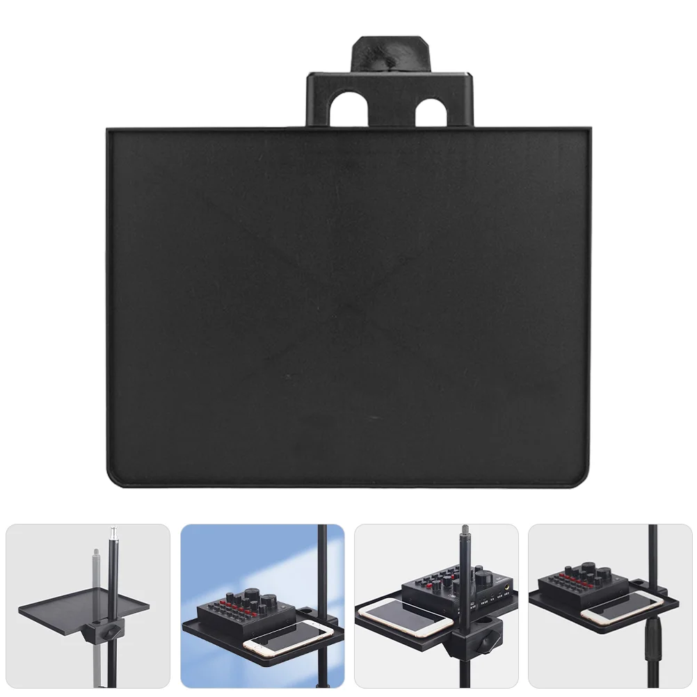 

Microphone Tray Music Accessories Stand Storage Tablet Holder Clamp for Desktop Rack