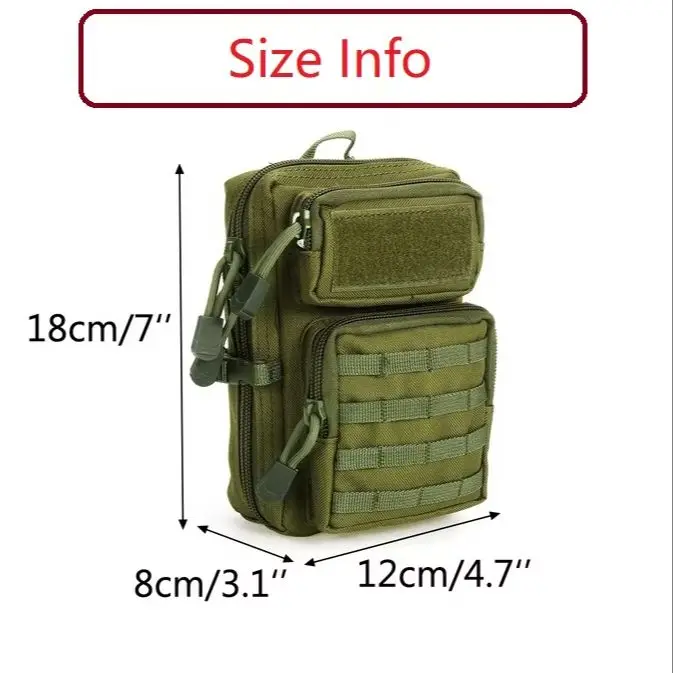 Waterproof Nylon Tactical Waist Bag for Hiking and Outdoor Use