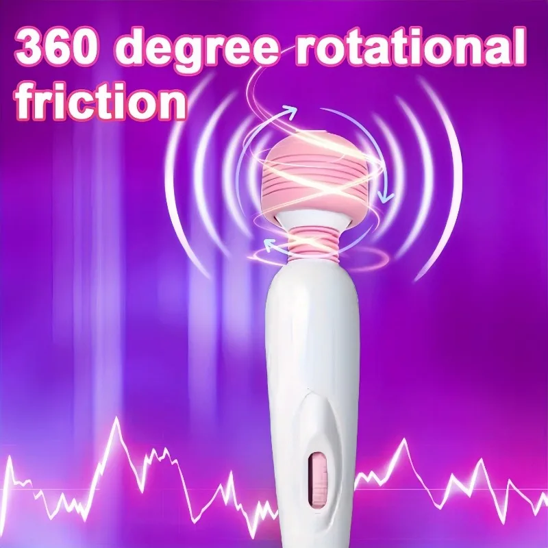 AV Stick Vibrator Stimulator 1pc Handheld Massage Wand USB Rechargeable Adult Sex Toys for Women and Couples
