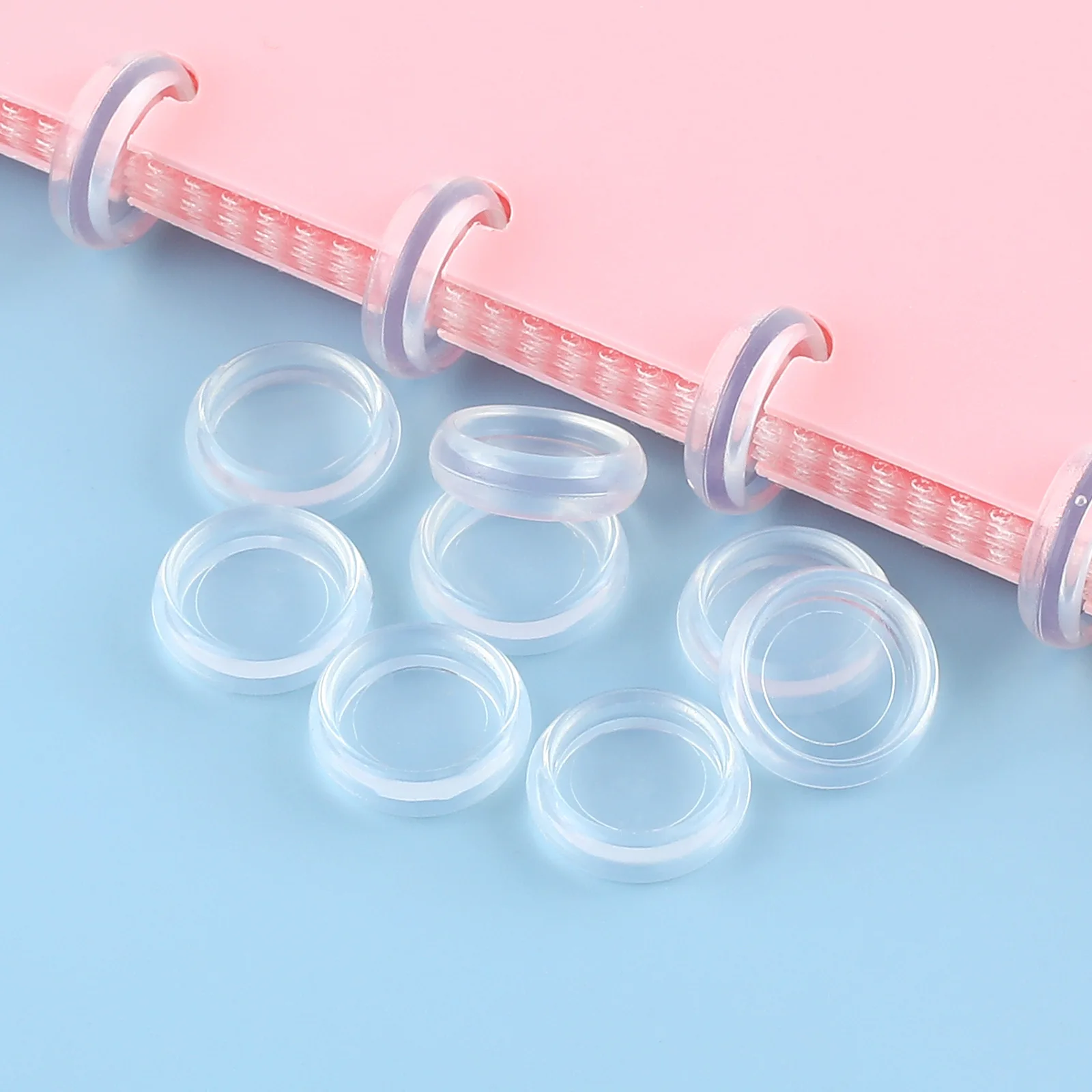 100Pcs 35MM Binding Ring Loose-leaf Mushroom Hole Notebook Binding Disc Notepad Hand Ledger Loose-leaf Buckle Office Accessories