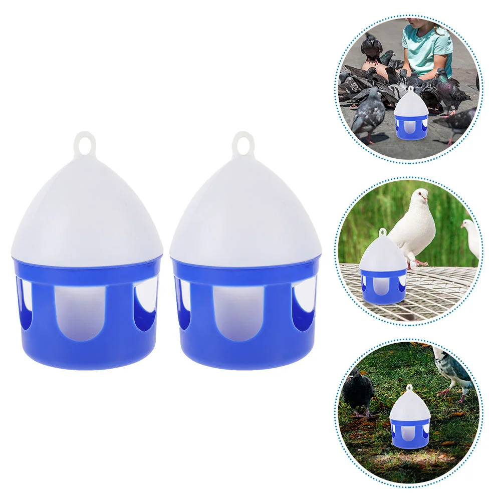 

2 Pcs Pigeon Supplies Household Bird Waterer Automatic Practical Feeder Pvc Convenient