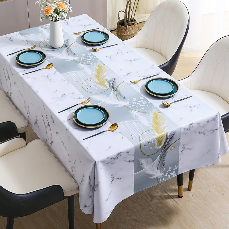 

137075 PVC tablecloth modern simple household fresh waterproof oil Nordic ins tablecloth tea table hotel table cloth