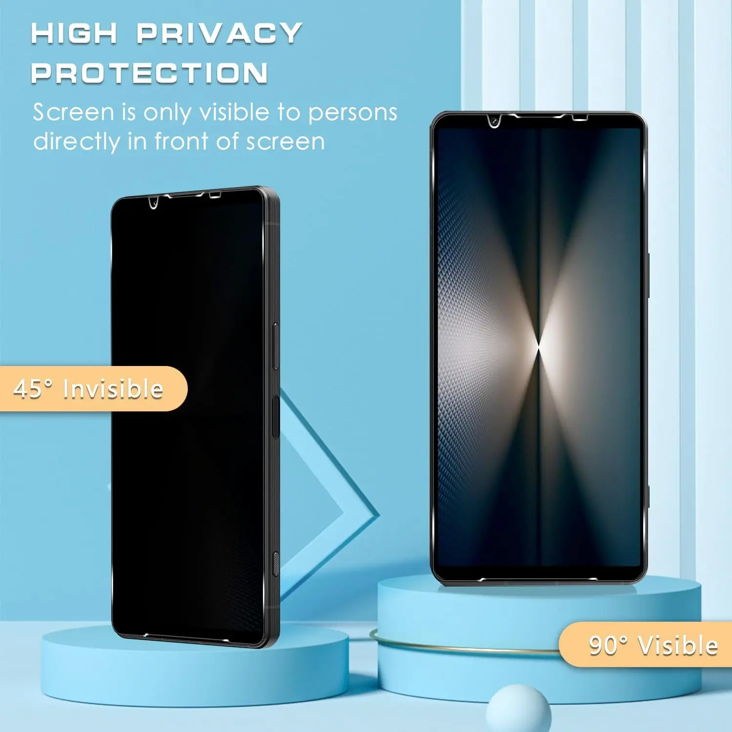 Anti-Spy Tempered Glass Privacy Screen Protector with Anti-Glare Feature