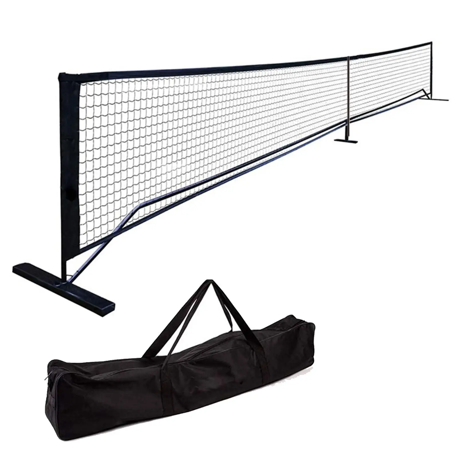 

Portable Pickleball Net Set 263.78inchx35.83inch Durable Pickleball Court Metal Frame Black Parties with Carrying Bag Easy Setup