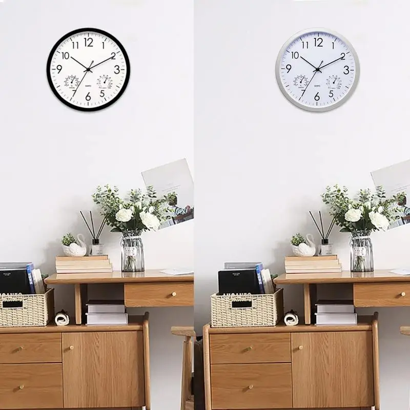 Outdoor Clock Modern Solid Wood Wall White Wall Clock Classic Nordic