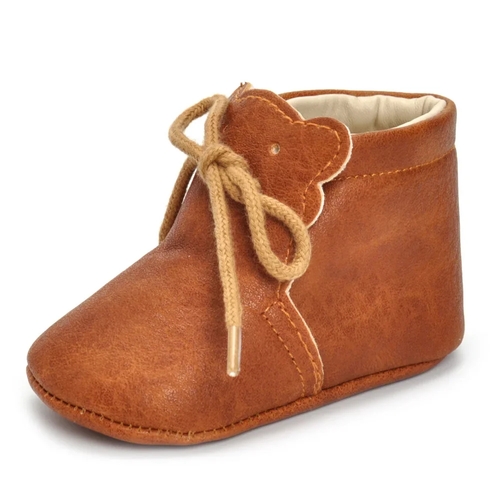 0-18Months Baby Boys Leather Shoes Newborn Girls Soft Sole The First Walkers