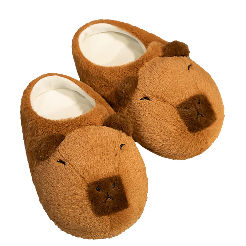 Soft Plush Capybara Slippers Anti Skid Winter House Shoes