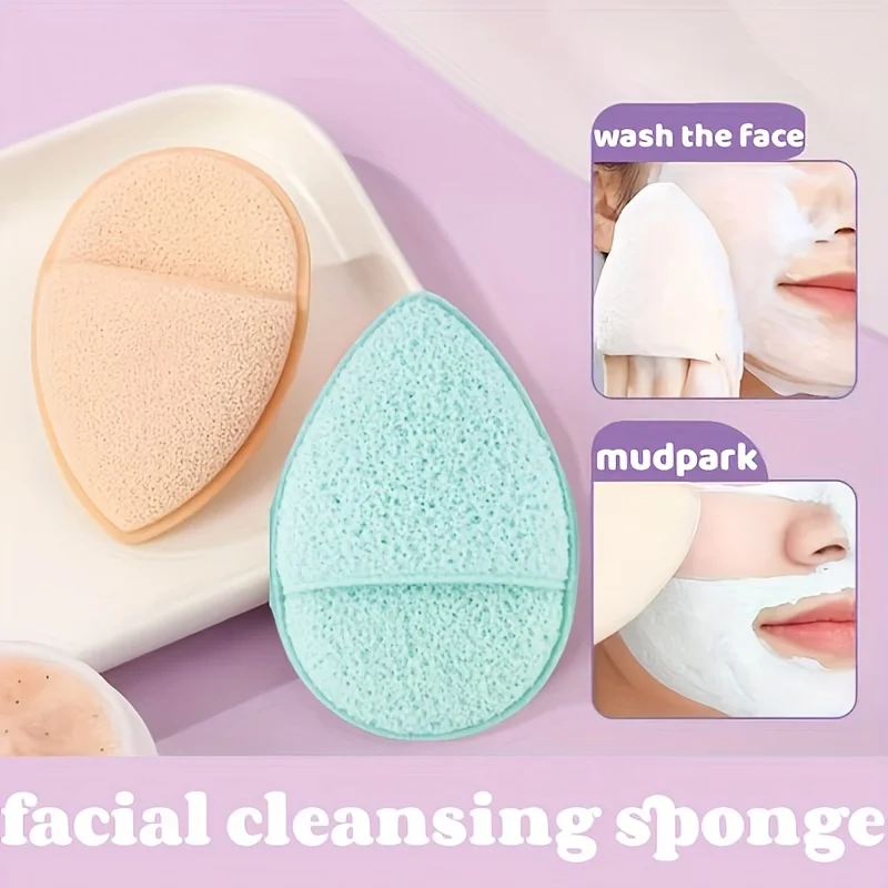 Description Picture 2 of item5 PCS Glove Style Facial Exfoliating Sponge For Deep Cleansing, Reusable, Suitable For Makeup Removal And Cleaning