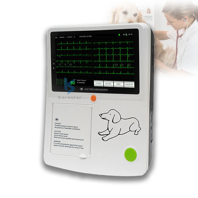 

High quality 3 channel ECG machine for animal 7/12 leads veterinary vet pet hospital