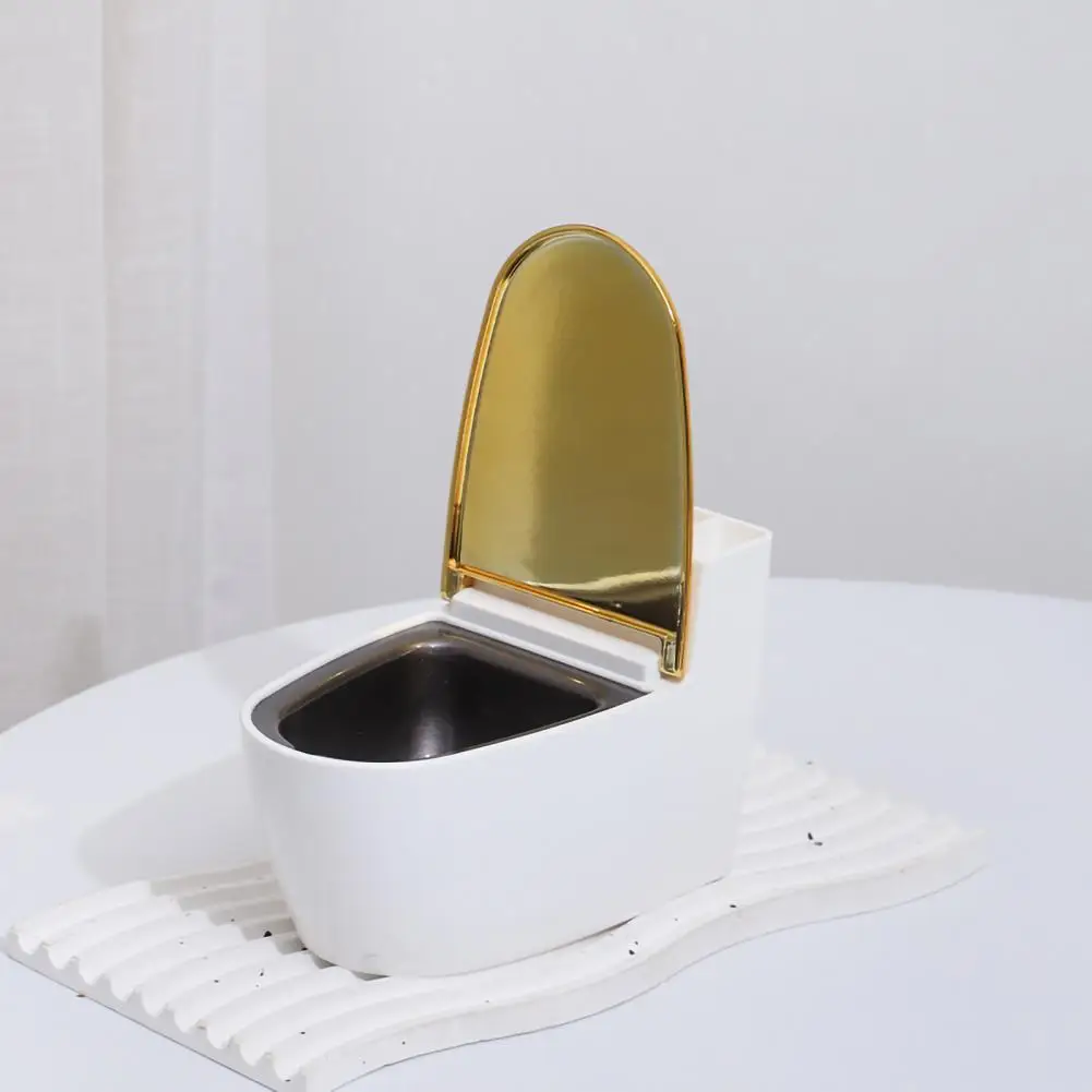 

Unique Shape Ashtray Wall-mounted Toilet Shape Ashtray with Lid Storage Design for Home Bathroom Hanging Ash Holder for Indoor
