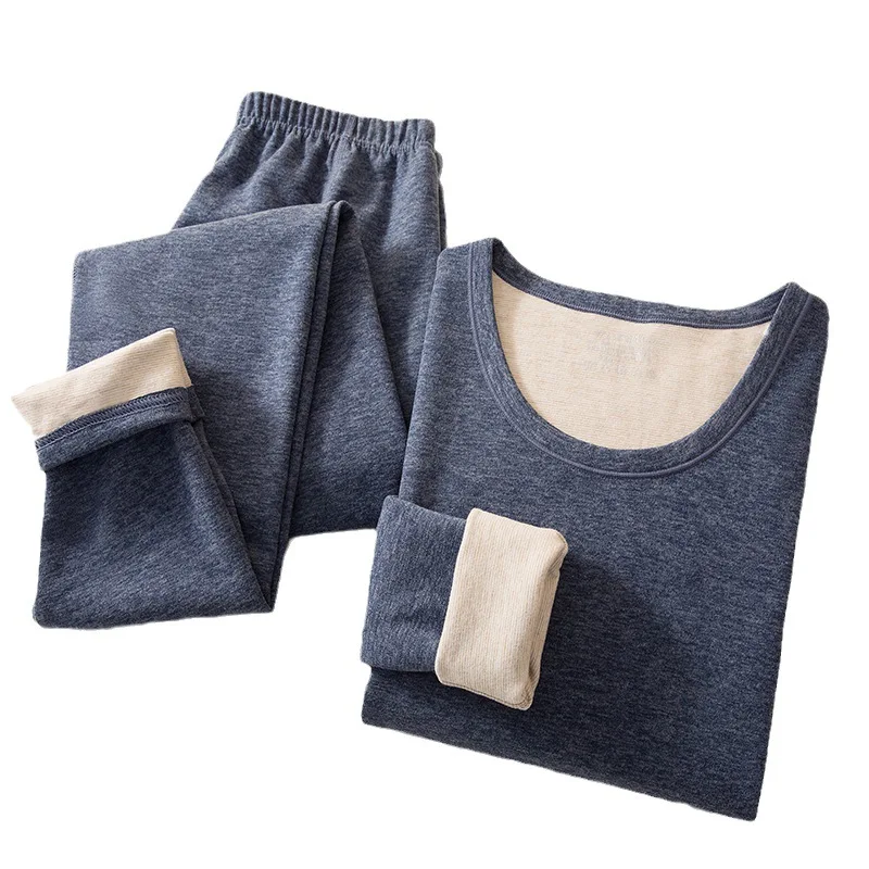 Men Women Wool Thermal Underwear Suit New Winter Clothes Seamless Thick Warm Lingerie Body Slim Thermal Clothing Set V767