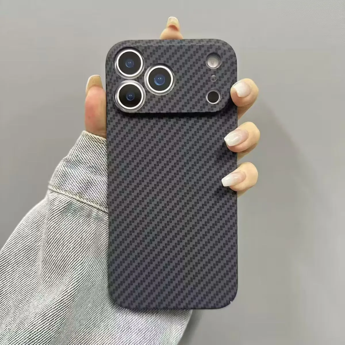Ultra Thin Carbon Fiber Texture Shockproof Phone Case - 0.3mm Hard PC Cover