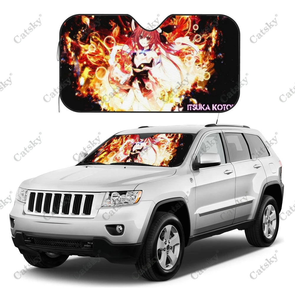 

Anime Girl Wuhe Kotori date a live Car Auto Windshield Sun Shade Personalized Foldable Sun Visor Protector Sunshade for Car SUV